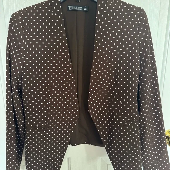 NY & Co Polka Dot Women's Blazer - Picture 1 of 3